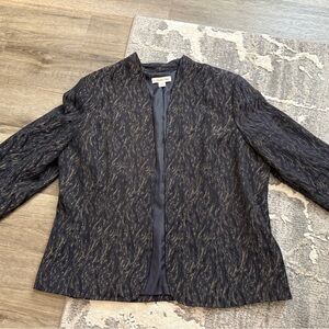 XL - Coldwater Creek Black and Gold Blazer